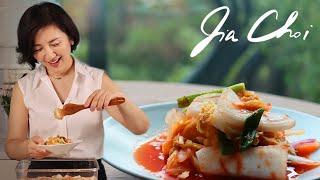 Non-spicy Cabbage Kimchi by Chef Jia Choi | Vegan Kimchi | Quick and Easy Recipe