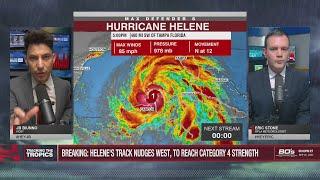 Hurricane Helene's track nudges west, could be Cat 4 before landfall | Tracking the Tropics