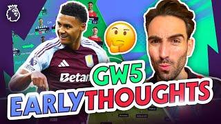 FPL TRANSFER PLANS | Captain Watkins? | Wildcard early? | Gameweek 5 | Fantasy Premier League 24/25