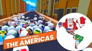 Marble Race - 45 American Countries Compete in 15 Laps (Round 14, ASMR)