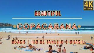 Copacabana Beach, Rio de Janeiro, Brazil  | Brazil  | Copacabana Beach | Beach Walking | 4K