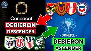 ¿Qué SELECCIONES MERECÍAN la B (CONCACAF)? ¿Cuáles DEBÍAN ASCENDER a las ELIMINATORIAS CONMEBOL?  