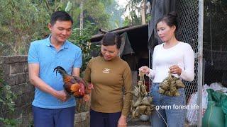 Robert brought chicken to Hong's house. Did Hong go home with Robert ?. Green forest life