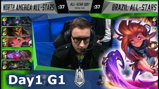 NA LCS vs Brazil | Day 1 of LoL 2017 All Star Group Stage | NA All-Stars vs Brazil All-Stars