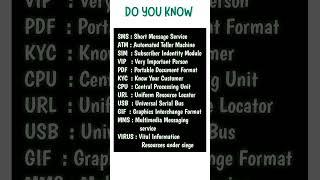 Do you know #puzzlescapes #doyouknow #douknow #fullform