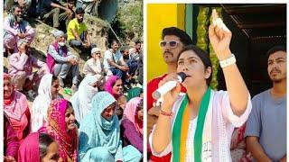 kajal Rajput Congress candidate from Bani address to the people at block Duggan tehsil Bani today .