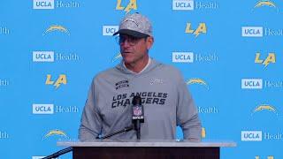 Jim Harbaugh Postgame Press Conference vs Ravens | LA Chargers