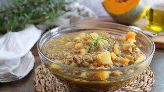 Il piatto comfort food dell'autunno: la ZUPPA DI PATATE, LENTICCHIE E ZUCCA- La cucina di Rita