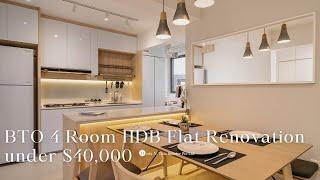 BTO 4 Room HDB Flat Renovation under $40,000