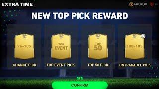 TOP 50 PICK IS BACK!! FREE 101-105 UNTRADABLE  EXTRA TIME PICK FC MOBILE 25 | TOP PICK FC MOBILE!