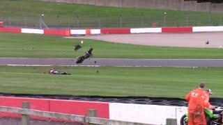 Storm Stacey's Big Free Practice 2 Crash 2024! BSB Weekend At Donington Park 2024! (Friday)