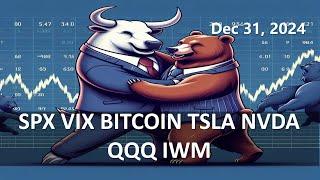 分化週期配置部位 SPX VIX BITCOIN TSLA NVDA QQQ IWM  美股 20241231