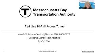 Red Line Hi-Rail Access Tunnel Project - Virtual Public Meeting | September 30, 2024