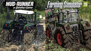 Farming Simulator 25 VS MudRunner | Mud Comparison