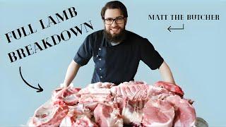 How to Butcher a FULL Lamb into Roasts // Matt the Butcher