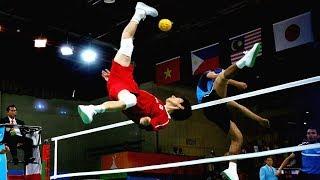 Volleyball + Football = Sepak Takraw (HD)