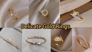 Delicate 14k gold Rings Designs for daily wear. #goldring #jewellery