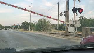 Dumb Biker Almost Gets Hits By Amtrak Texas Special