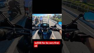 Taking The Honda NX500 For Its First Oil Change | POV | #shorts #hondanx500 #hondamotorcycle #pov