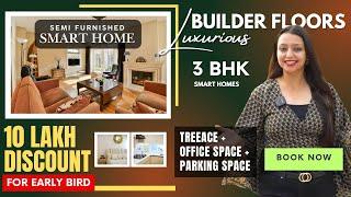 3BHK Builder Floors in Sohna Gurgaon Sec 35, Semi Furnished Independent Floors, Trehan Luxury Floors