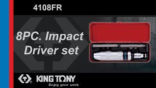 KING TONY-4108FR 8 PC. Impact Driver Set