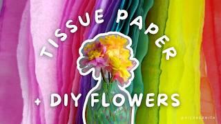 HOMEMADE TISSUE PAPER FOR CRAFTS DIY CREPE PAPER FLOWERS (DANDELION) #diy #papercraft