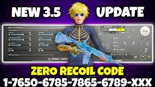 BGMI 3.5 UPDATE SENSITIVITY CODE | BGMI BEST SENSITIVITY SETTINGS | BGMI ZERO RECOIL SENSITIVITY