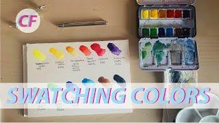 Swatching Colors│Sennelier #watercolors custom palette