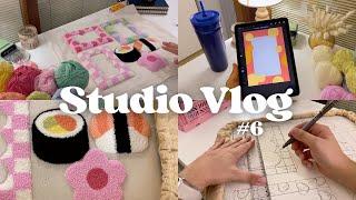 STUDIO VLOG 06  sushi coasters order, designing new picture frames  