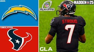 Texans vs. Chargers | Wild-Card Playoffs Simulation | CJ Stroud | Madden 25 Gameplay