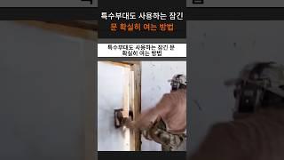 The principle of force when opening a door