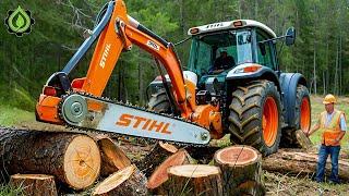 Fastest Automatic Firewood Processing Machine | Dangerous Big Chainsaw Cutting Tree machines #7