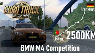 ETS2 long road trip / Frankfurt (DE) to Lisbon (P)  With BMW M4 Competition