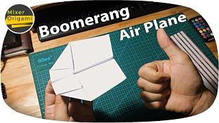 How to make a paper boomerang plane. BEST Paper Airplane | Mixer origami