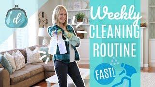 CLEAN MY WHOLE HOUSE WITH ME!  Fast & Organized Weekly Cleaning Routine Motivation