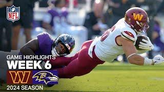 Washington Commanders vs. Baltimore Ravens Game Highlights | NFL 2024 Season Week 6