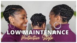 Quick Protective Style for Natural Hair | Same Day Wash and Style!