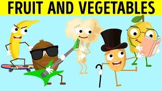 FRUIT AND VEGETABLES | English for KIDS  