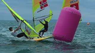 RSX 2020 Windsurfing World Championships DAY 3 highlights - More Wind!