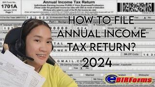 How to file Annual Income Tax Return (ITR) 2024 - E BIR FORM | Cleah Araujo Belloga