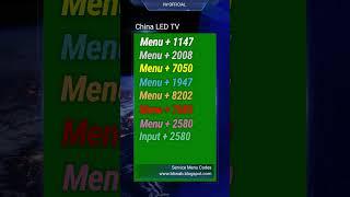 China LED TV Service Menu Codes #ServiceMenuCodes #Servicemode #Chinaled
