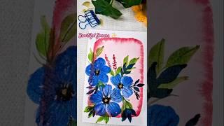 Watercolor flower painting #bookmark ideas#diy #layering #shortsAustralia