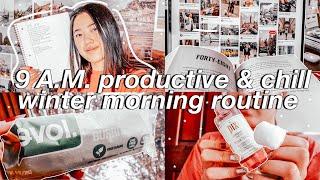 9 A.M. CHILL AND REALISTIC WINTER BREAK MORNING ROUTINE *at home*