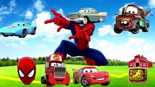 Wrong Heads Lightning McQueen Mack Truck Spiderman Disney Cars and Hulk