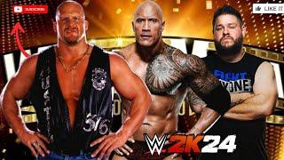 WWE 2k24 - Rock, Stone Cold & Kavin Owens full Match