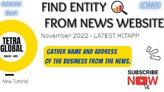 FIND ENTITY FROM NEWS WEBSITE | TETRA GLOBAL | UHRS  |POPULAR YOUTUBE VIDEO LEARNING | ENGLISH