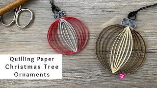 How to Make Quilling Paper Christmas Tree Ornaments | Holiday Paper Crafts