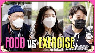 Asked Random People Which One They Would Prefer [FOOD VS EXERCISE]