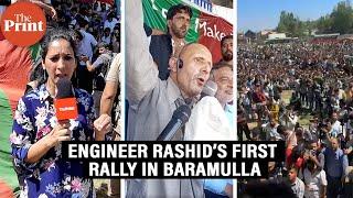 'Tihar bhejna band karo, Kashmir ka masla hal karo,’ Engineer Rashid in his first rally in Baramulla