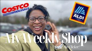 Costco & Aldi Food Shop - Using My Clicker To Save Money! 